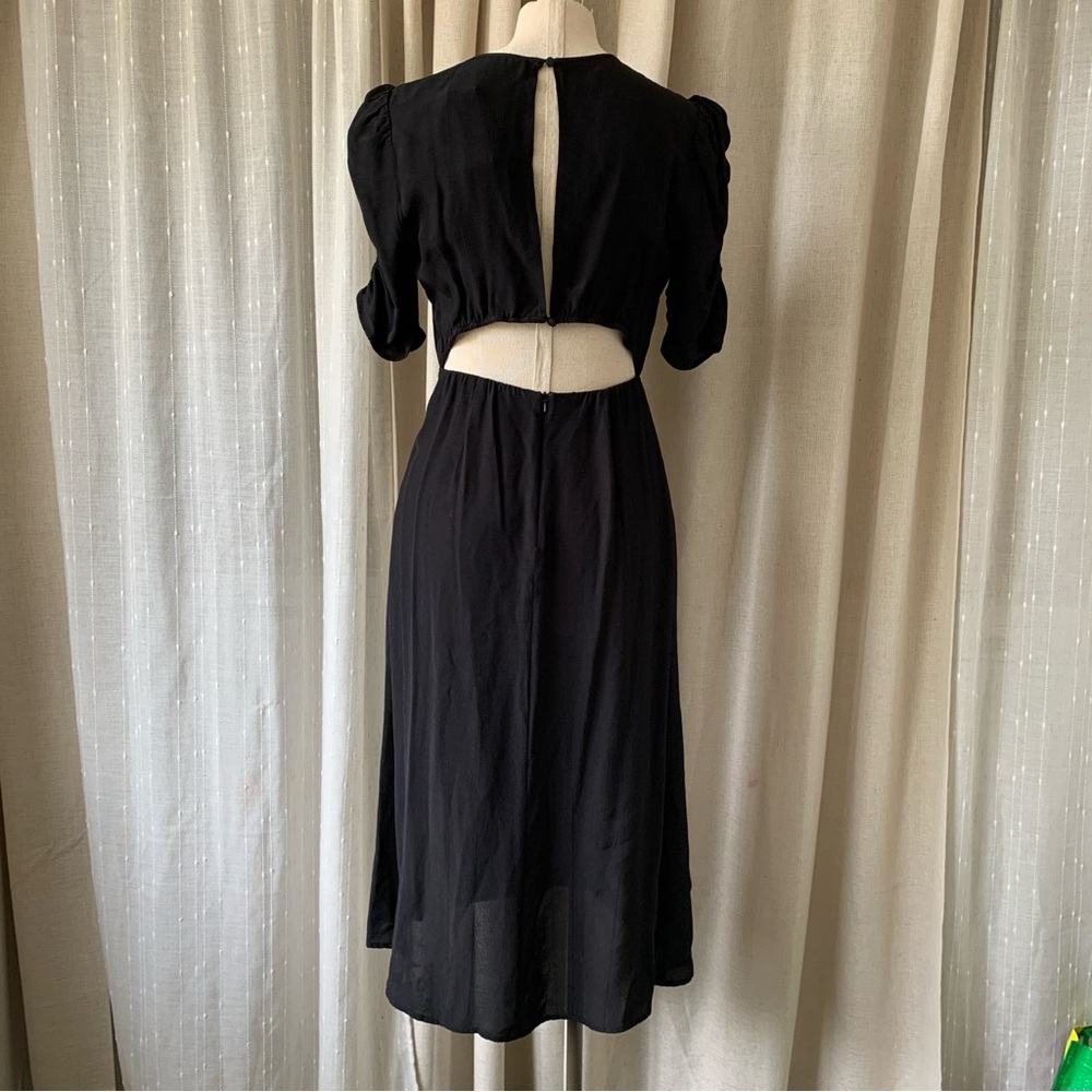 ABERCROMBIE & FITCH BLACK MIDI CLASSIC DRESS NWT M - Picture 9 of 12